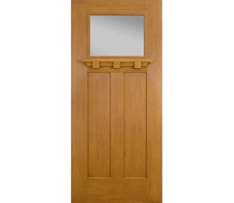 Helena Craftsman Light Fiberglass Entry Door